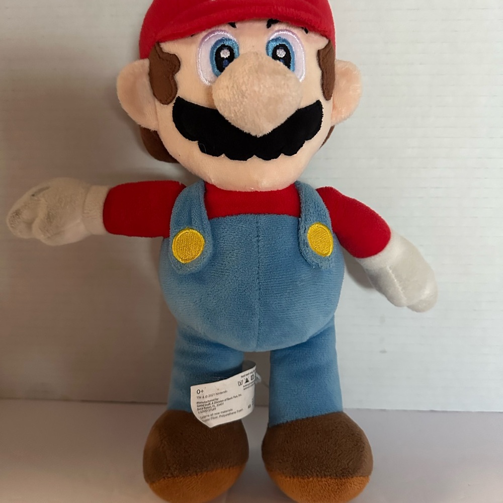 Nintendo Red and Blue Mario Stuffed Animal